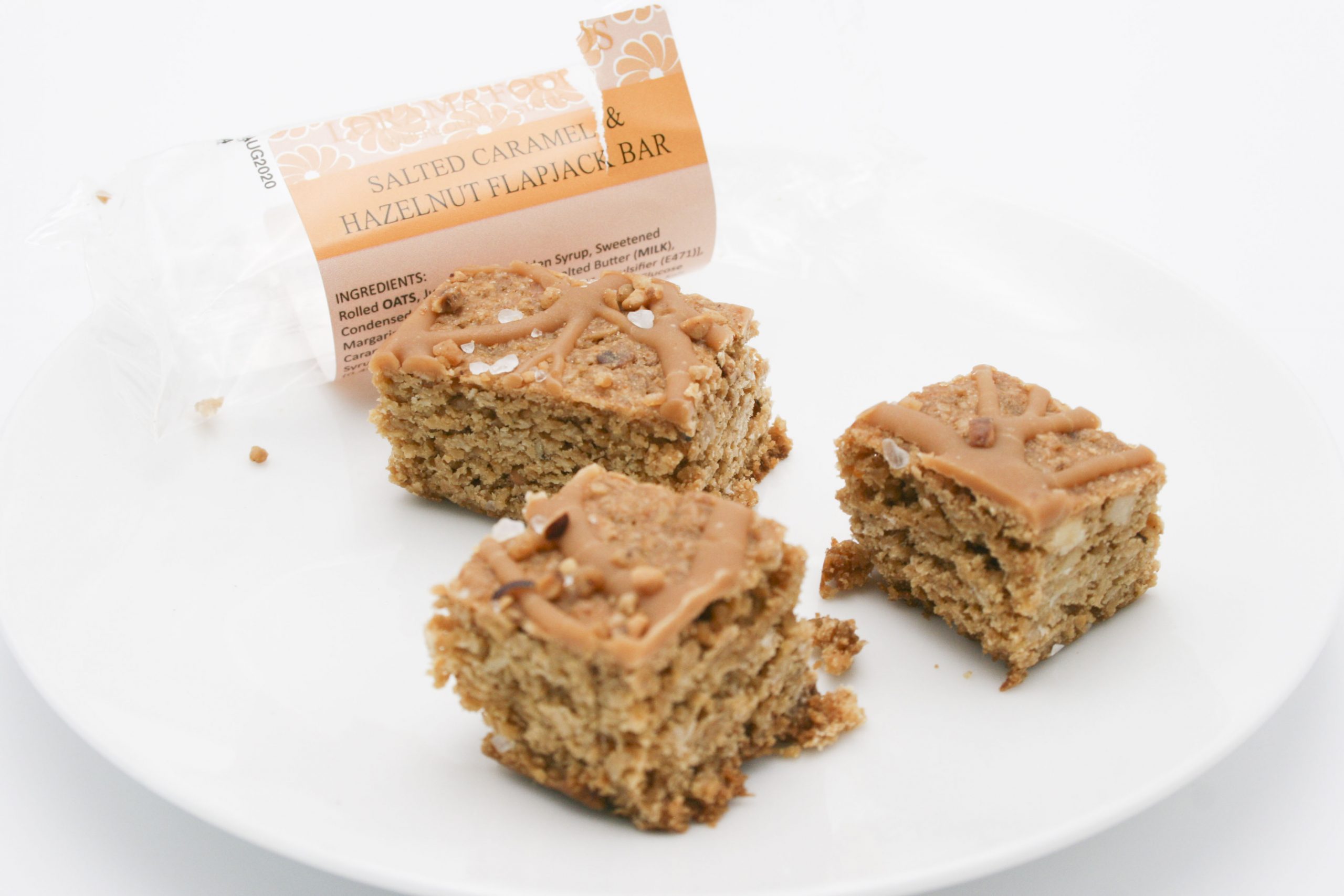 Salted Caramel & Hazelnut Flapjack bar (24 x 64g) The Food Innovators
